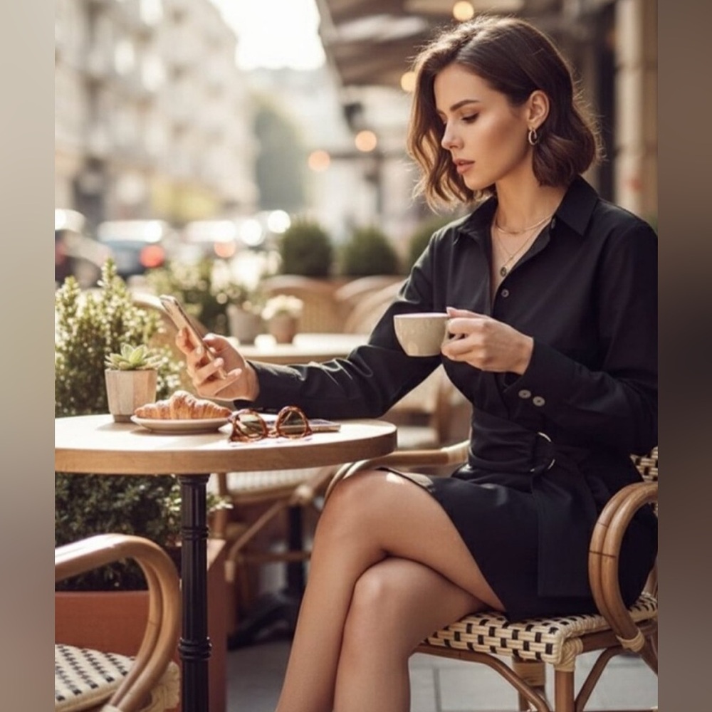 SOVERE  Black Button-Up Mini Dress - Picture 3 of 12